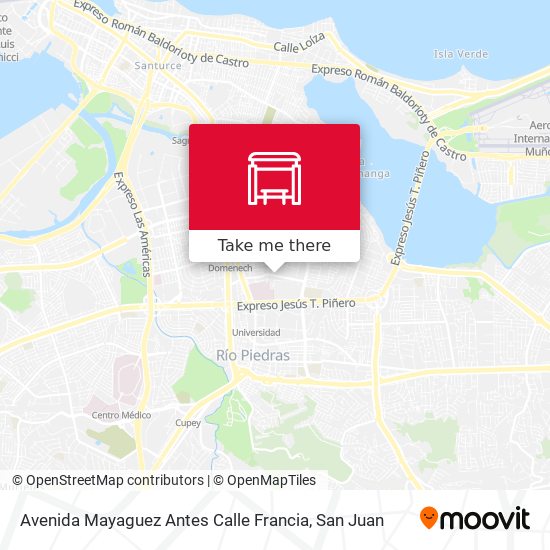 Mapa de Avenida Mayaguez  Antes Calle Francia