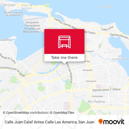 Calle Juan Calaf Antes Calle Las America map