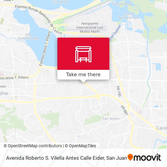 Mapa de Avenida Roberto S. Vilella Antes Calle Eider