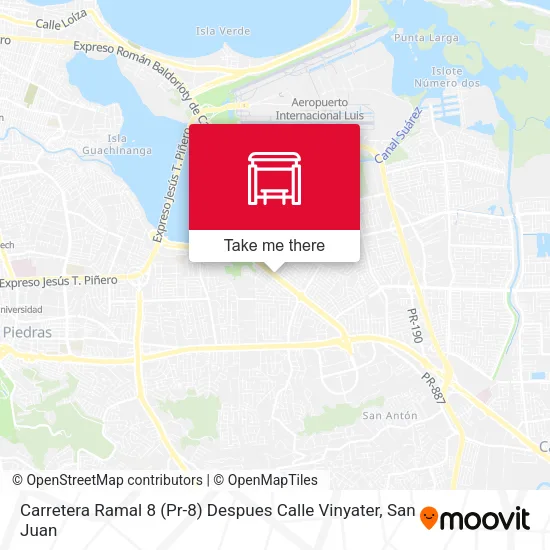Mapa de Carretera Ramal 8 (Pr-8) Despues Calle Vinyater