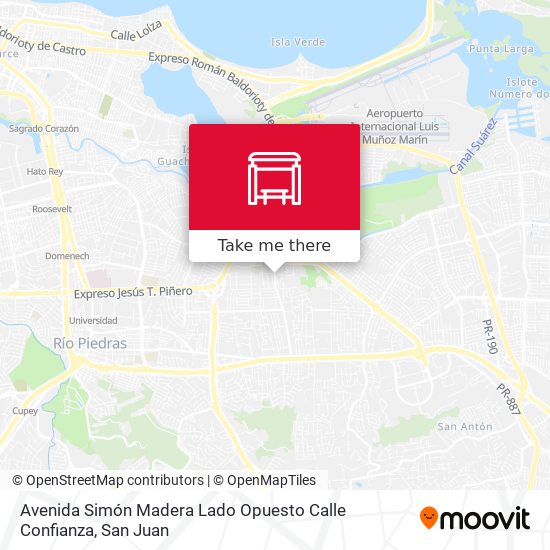 Avenida Simón Madera Lado Opuesto Calle Confianza map