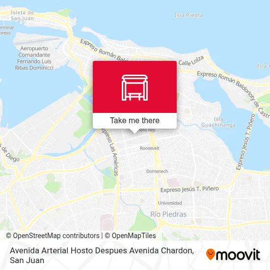 Avenida Arterial Hosto Despues Avenida Chardon map