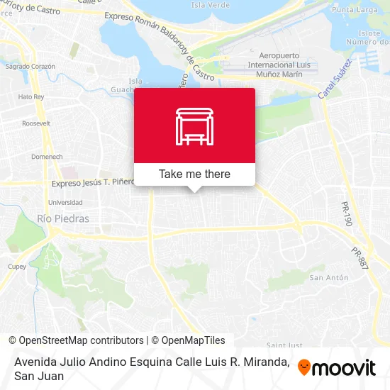 Mapa de Avenida Julio Andino Esquina Calle Luis R. Miranda