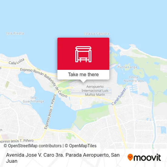 Mapa de Avenida Jose V. Caro 3ra. Parada Aeropuerto