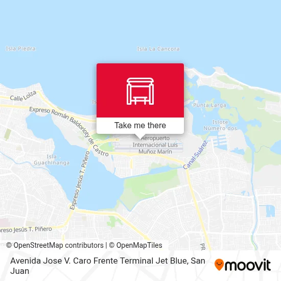 Avenida Jose V. Caro Frente Terminal Jet Blue map