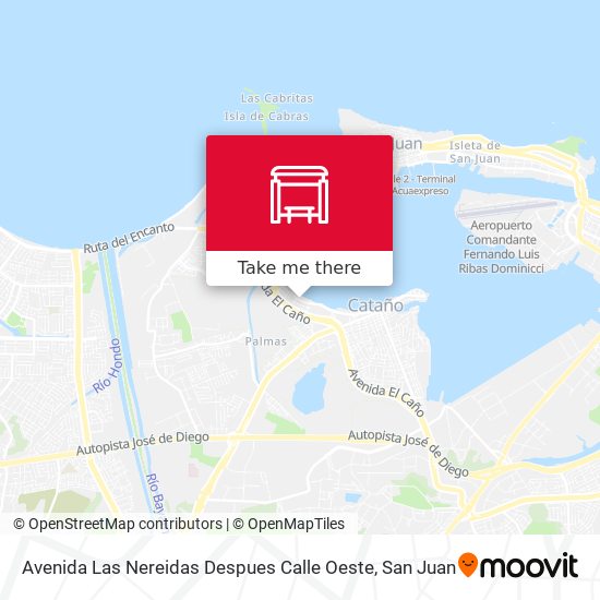 Mapa de Avenida Las Nereidas Despues Calle Oeste