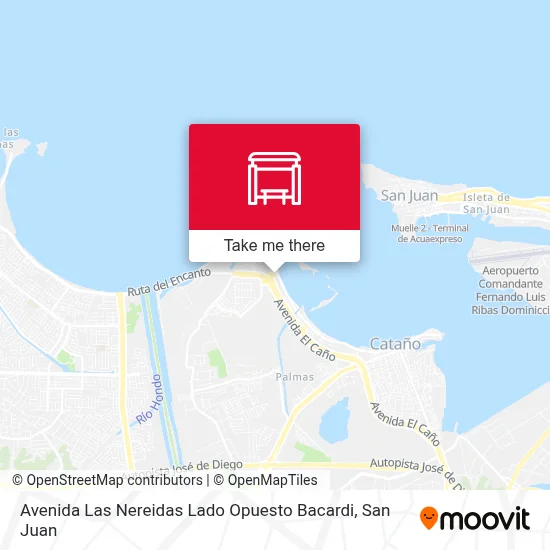 Mapa de Avenida Las Nereidas Lado Opuesto Bacardi
