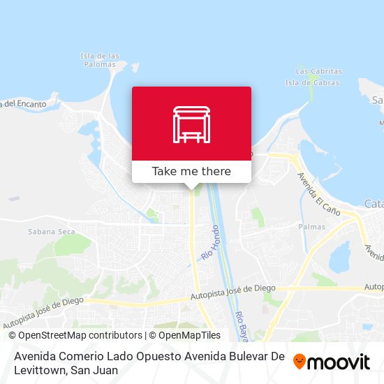Mapa de Avenida Comerio Lado Opuesto Avenida Bulevar De Levittown