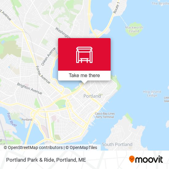 Portland Park & Ride map