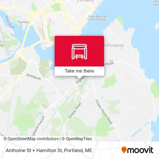 Anthoine St + Hamilton St map