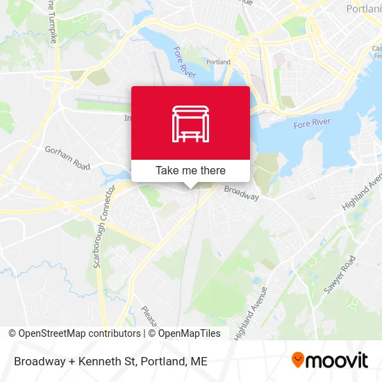 Broadway + Kenneth St map