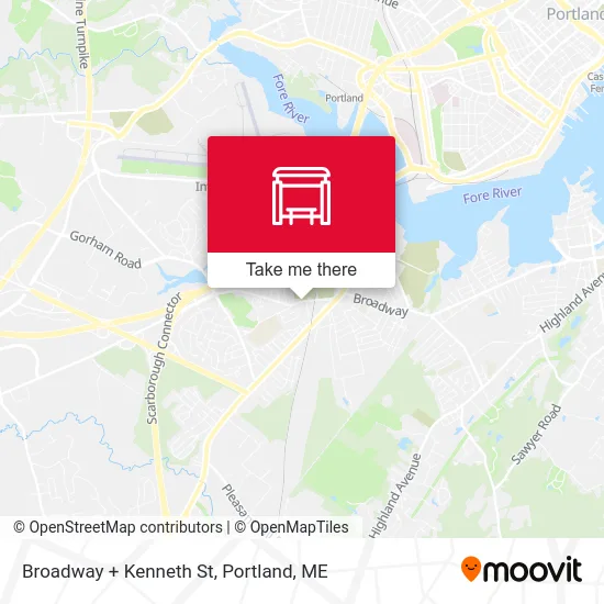 Broadway + Kenneth St map