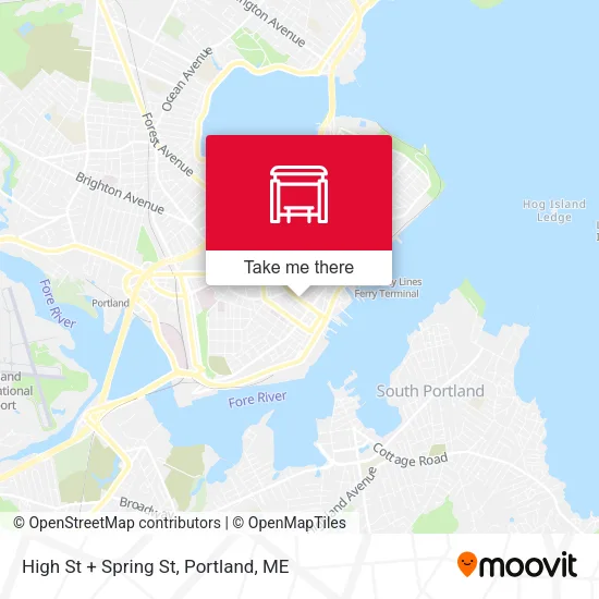 Mapa de High St + Spring St