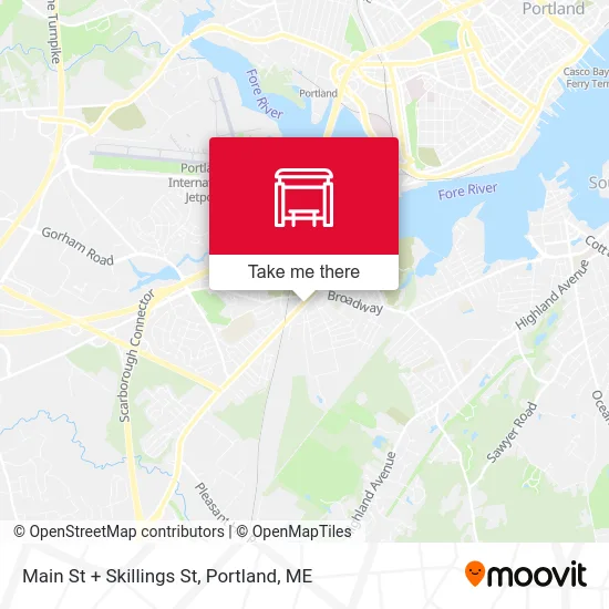 Main St + Skillings St map