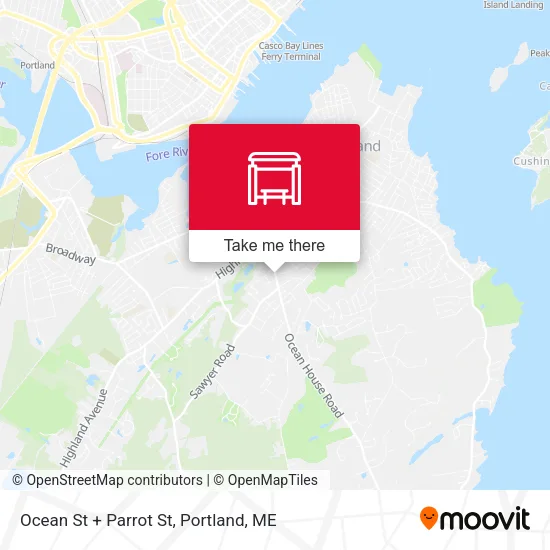 Mapa de Ocean St + Parrot St