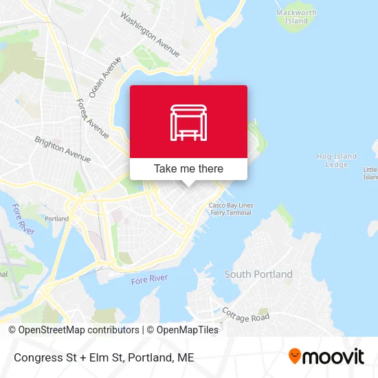 Mapa de Congress St + Elm St