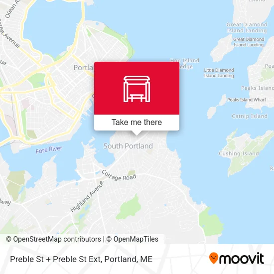 Mapa de Preble St + Preble St Ext
