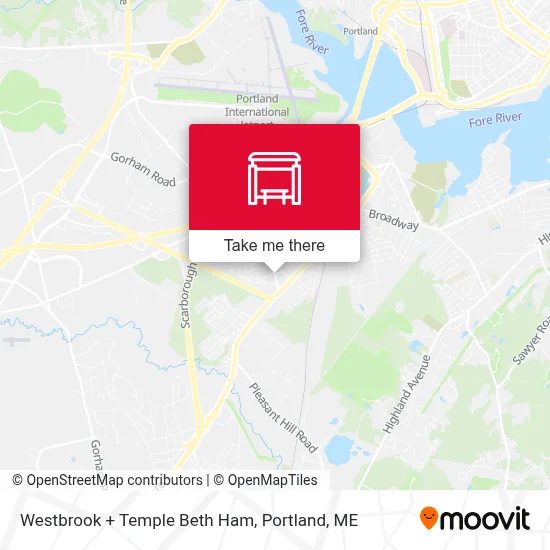 Westbrook + Temple Beth Ham map