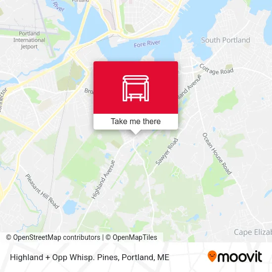 Mapa de Highland + Opp Whisp. Pines