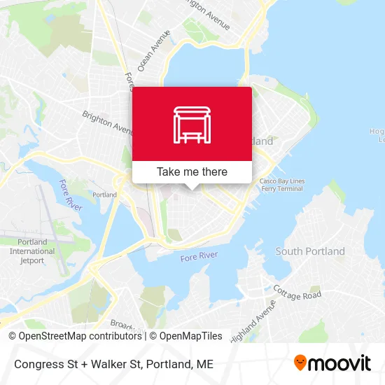 Congress St + Walker St map