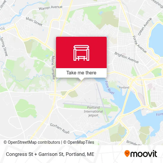 Congress St + Garrison St map