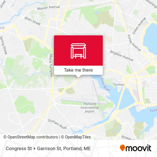 Congress St + Garrison St map