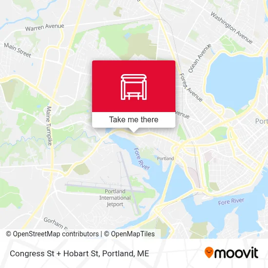 Congress St + Hobart St map