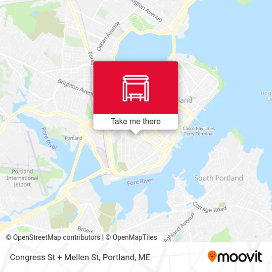 Congress St + Mellen St map