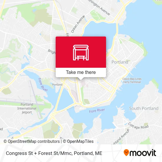 Congress St + Forest St/Mmc map