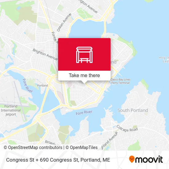 Congress St + 690 Congress St map