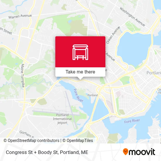 Congress St + Boody St map