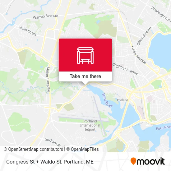 Congress St + Waldo St map