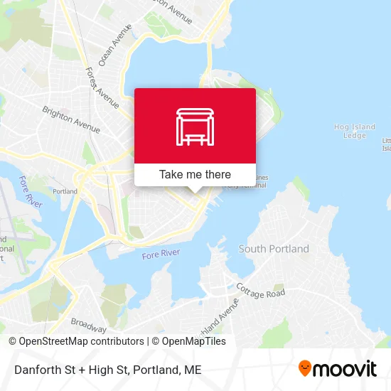 Mapa de Danforth St + High St
