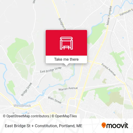 East Bridge St + Constitution map