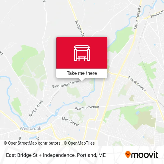 East Bridge St + Independence map