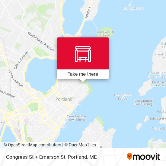 Congress St + Emerson St map
