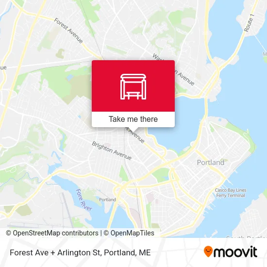 Mapa de Forest Ave + Arlington St