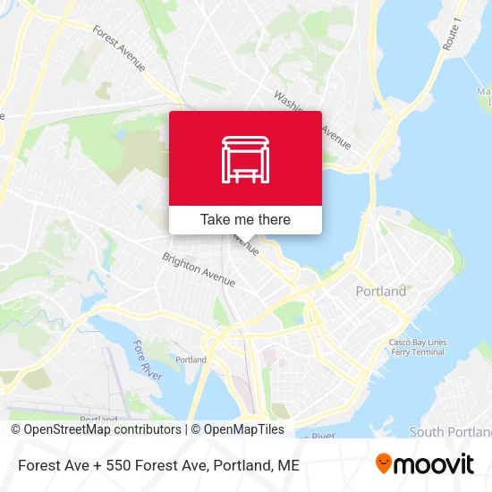 Mapa de Forest Ave + 550 Forest Ave