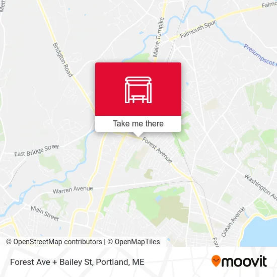 Forest Ave + Bailey St map