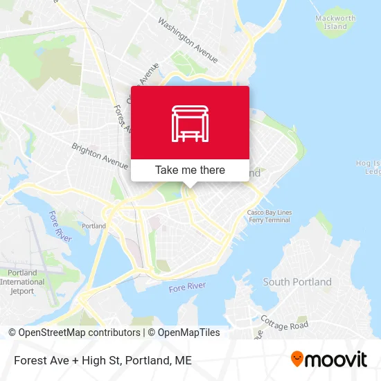 Forest Ave + High St map