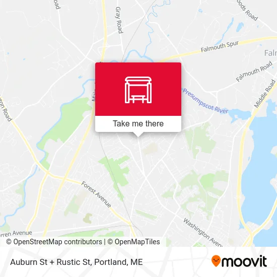 Auburn St + Rustic St map