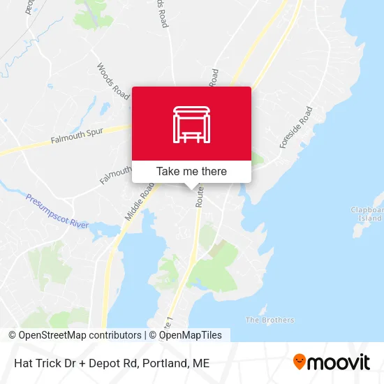 Hat Trick Dr + Depot Rd map