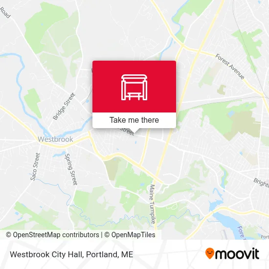 Westbrook City Hall map