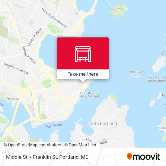 Mapa de Middle St + Franklin St