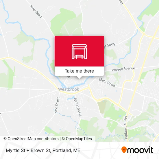 Myrtle St + Brown St map
