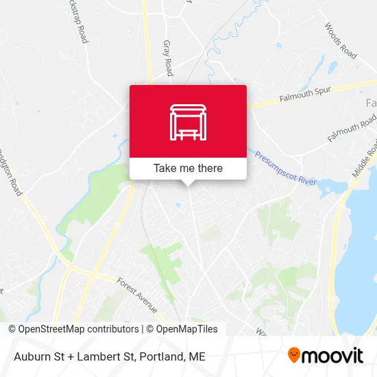 Auburn St + Lambert St map