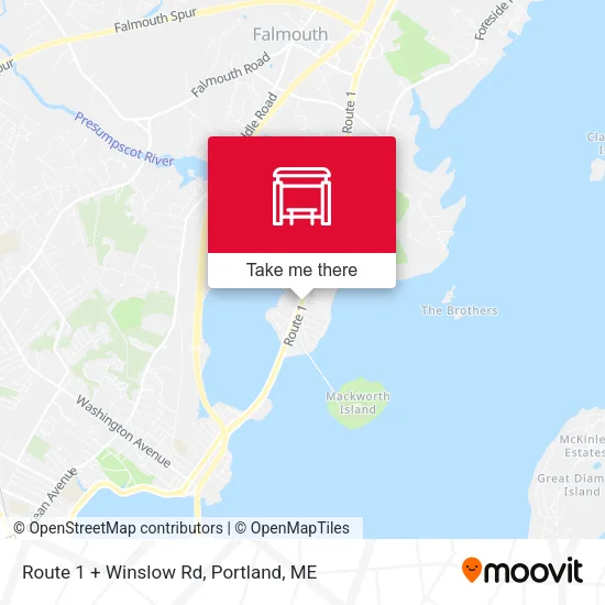 Mapa de Route 1 + Winslow Rd