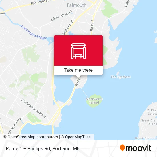 Mapa de Route 1 + Phillips Rd