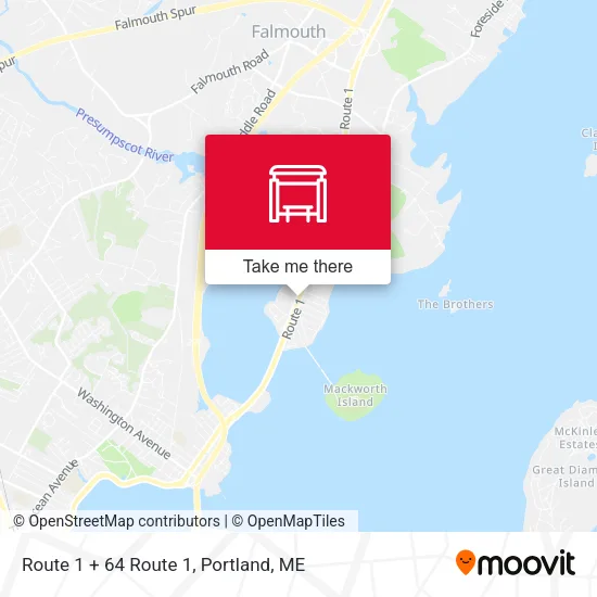 Mapa de Route 1 + 64 Route 1