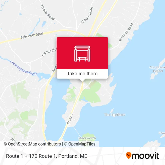 Mapa de Route 1 + 170 Route 1